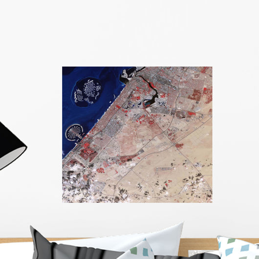 False-color Image Part Dubai Wall Decal