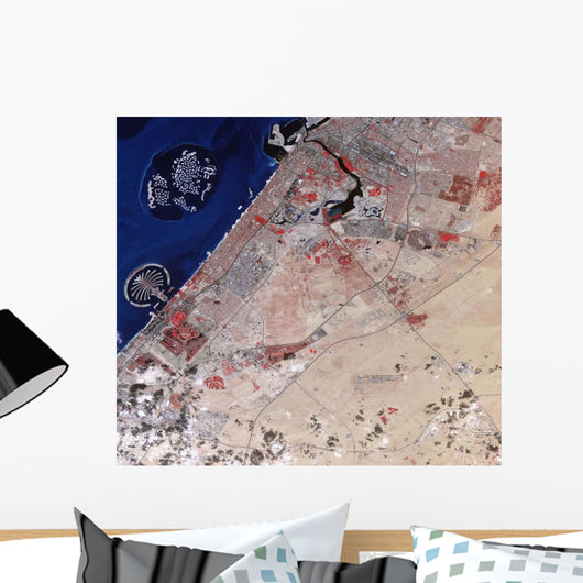 False-color Image Part Dubai Wall Decal