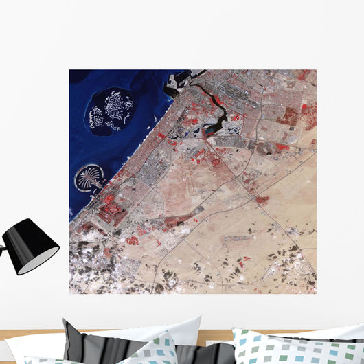 False-color Image Part Dubai Wall Decal
