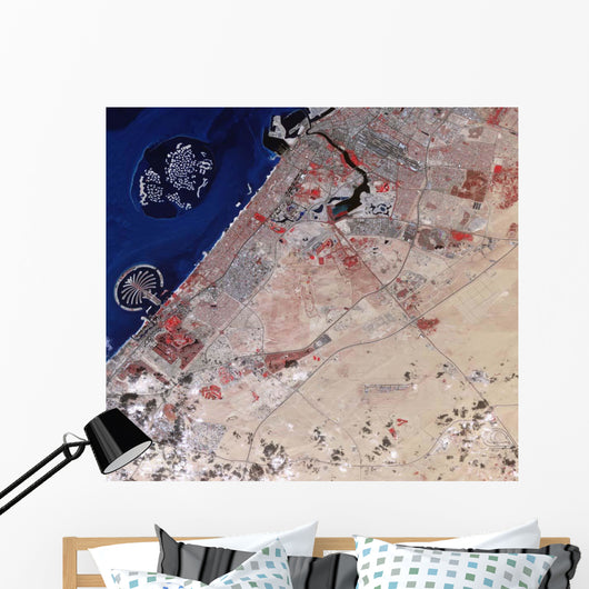 False-color Image Part Dubai Wall Decal