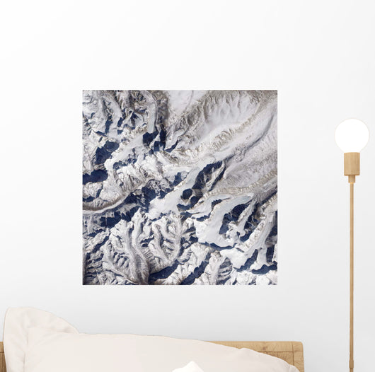 Satellite Himalayan Glacier Surrounded Wall Decal