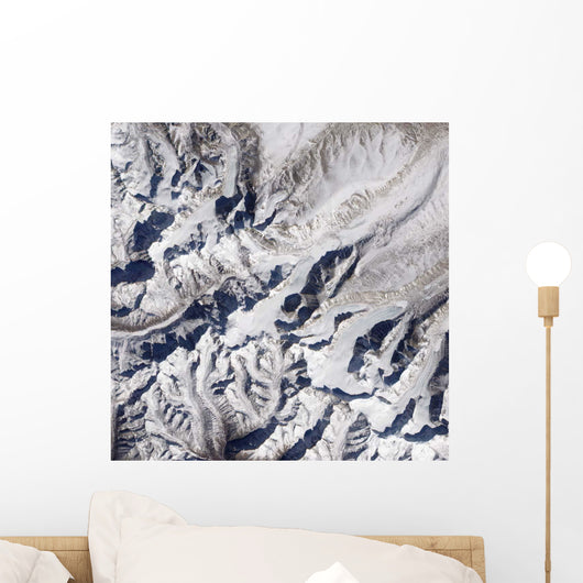 Satellite Himalayan Glacier Surrounded Wall Decal