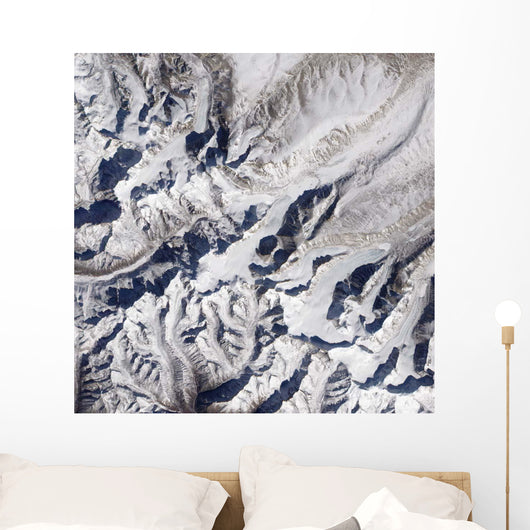 Satellite Himalayan Glacier Surrounded Wall Decal