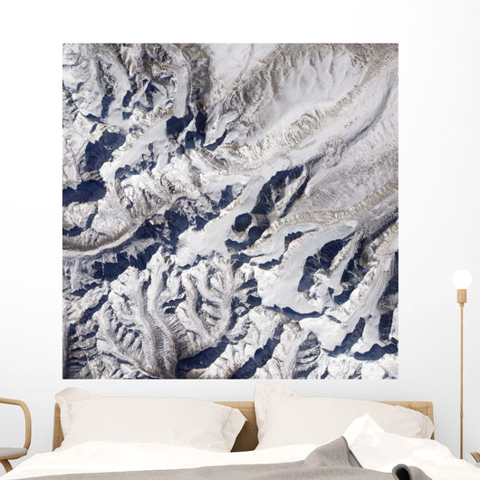 Satellite Himalayan Glacier Surrounded Wall Decal