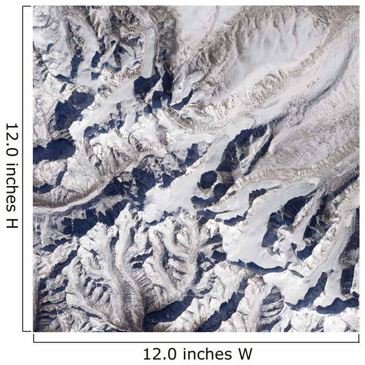 Satellite Himalayan Glacier Surrounded Wall Decal