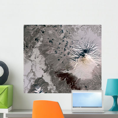 Ash Rich Plume Rises Wall Decal shown on a wall