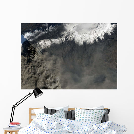 Satellite Ash Plume Rises Wall Decal