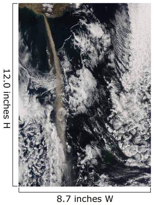 Satellite Ash Plume from Wall Decal Design 1