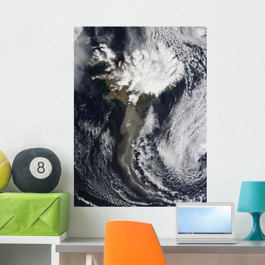 Cloud Ash from Iceland's Wall Decal