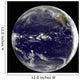 Satellite Earth Centered over Wall Decal