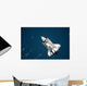 Aerial Space Shuttle Discovery Wall Decal Design 3