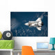 Aerial Space Shuttle Discovery Wall Decal Design 2