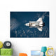 Aerial Space Shuttle Discovery Wall Decal Design 2