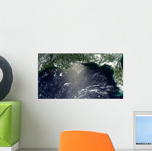 Satellite Oil Leaking from Wall Decal Design 2