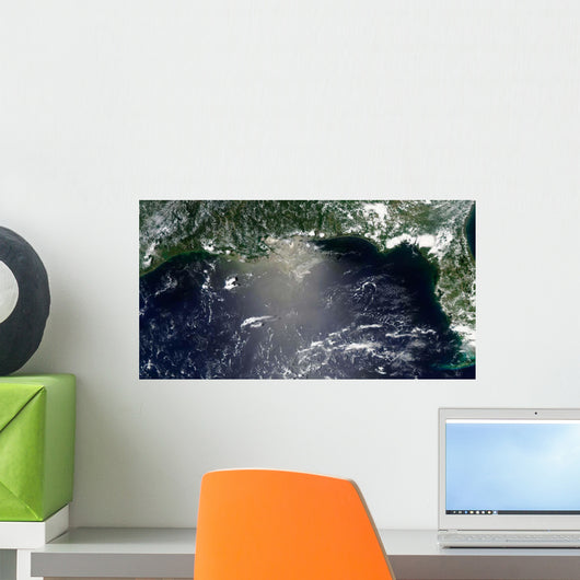 Satellite Oil Leaking from Wall Decal Design 2