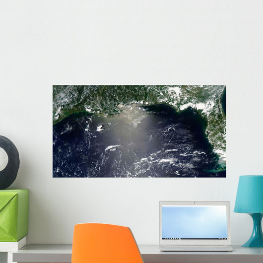 Satellite Oil Leaking from Wall Decal Design 2