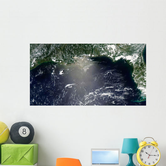 Satellite Oil Leaking from Wall Decal Design 2
