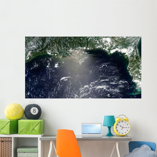 Satellite Oil Leaking from Wall Decal Design 2
