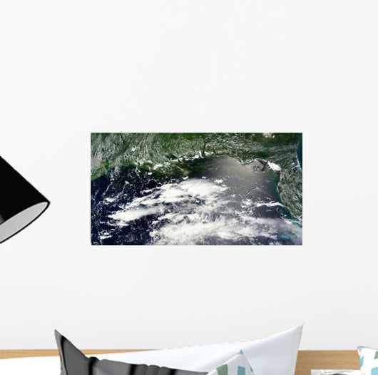 Satellite Oil Leaking from Wall Decal Design 1