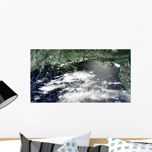 Satellite Oil Leaking from Wall Decal Design 1