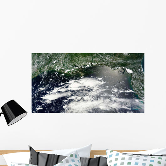 Satellite Oil Leaking from Wall Decal Design 1