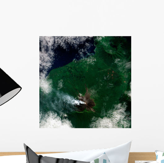 Small Plume Rises from Wall Decal Design 1