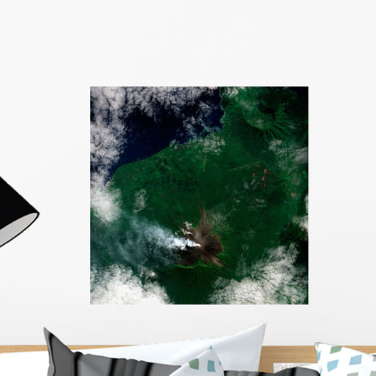 Small Plume Rises from Wall Decal Design 1
