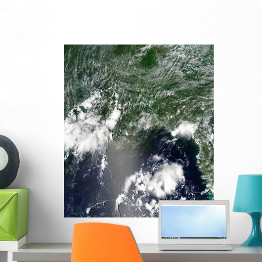 Satellite Gulf Mexico Speckled Wall Decal Design 2