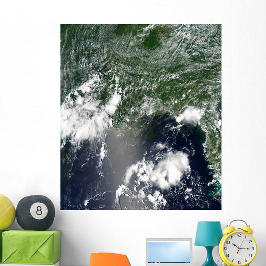 Satellite Gulf Mexico Speckled Wall Decal Design 2