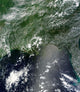 Satellite Gulf Mexico Speckled Wall Decal Design 1