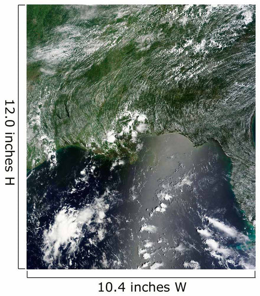 Satellite Gulf Mexico Speckled Wall Decal Design 1