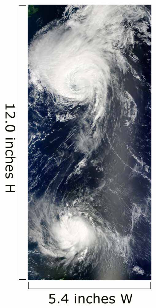 Two Powerful Storms Span Wall Decal