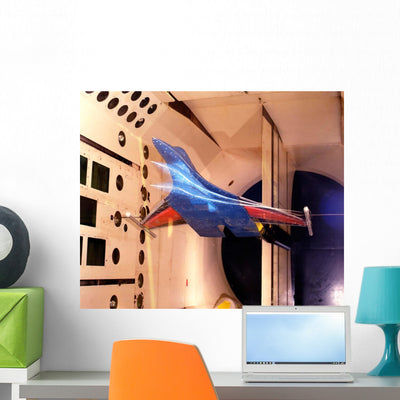 Active Flexible Wing Model Wall Decal shown on a wall
