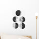 Galileo's Drawings Phases Moon Wall Decal Sticker Set Wall Decal