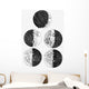 Galileo's Drawings Phases Moon Wall Decal Sticker Set Wall Decal