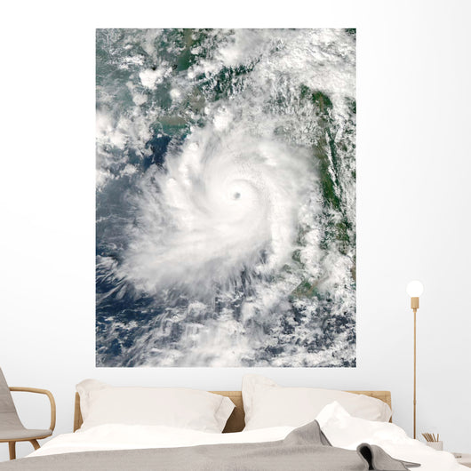 Cyclone Giri Moves Ashore Wall Decal