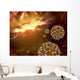 Buckyballs Floating Interstellar Space Wall Decal