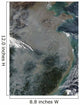 Haze over Eastern China Wall Decal