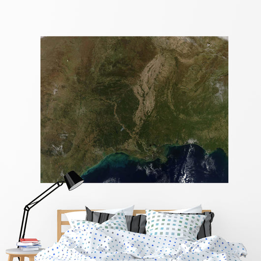 Cloud-free Southern United States Wall Decal