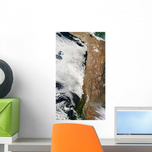 Satellite Andes Mountains South Wall Decal