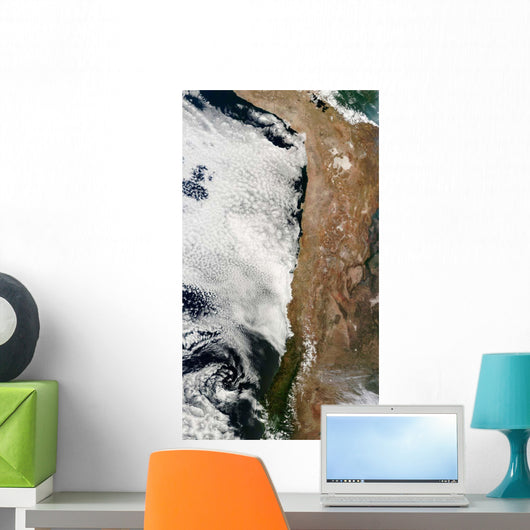 Satellite Andes Mountains South Wall Decal