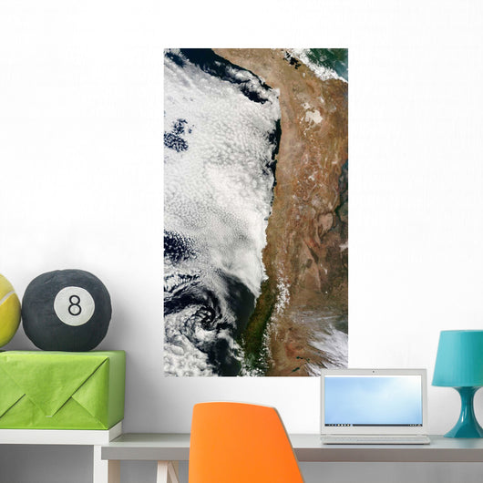 Satellite Andes Mountains South Wall Decal