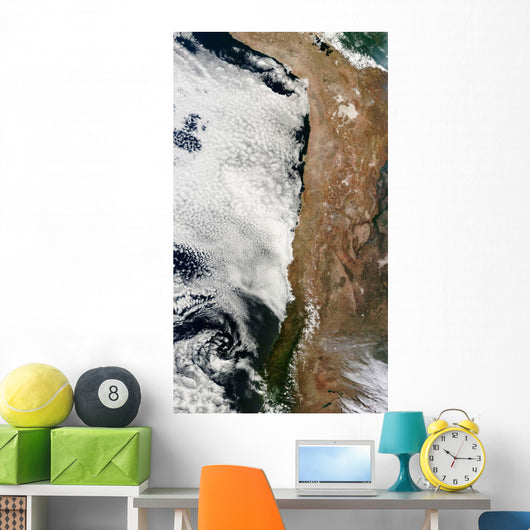 Satellite Andes Mountains South Wall Decal
