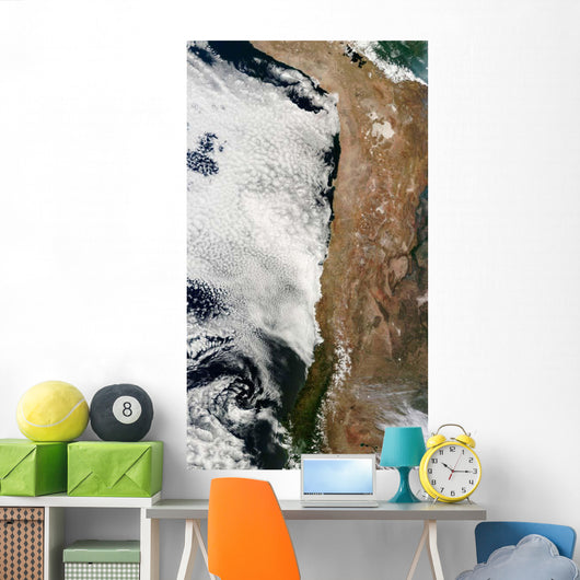 Satellite Andes Mountains South Wall Decal