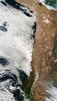 Satellite Andes Mountains South Wall Decal