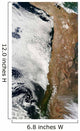 Satellite Andes Mountains South Wall Decal