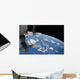 From Space Showing Part Wall Decal