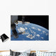 From Space Showing Part Wall Decal