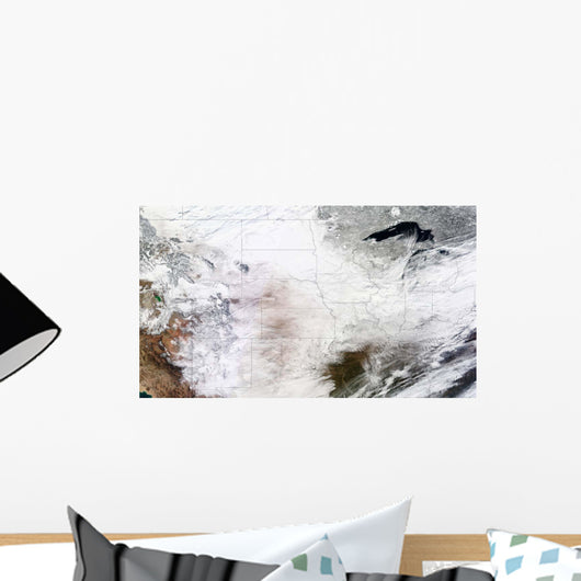 Satellite Massive Winter Storm Wall Decal Design 2