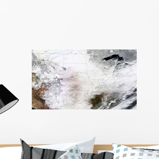 Satellite Massive Winter Storm Wall Decal Design 2